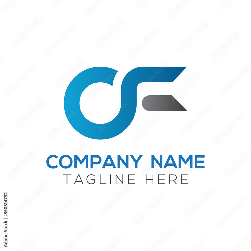 Initial Simple Letter OF Logo Design Vector Template. Abstract Minimal OF Letter Logo Design
