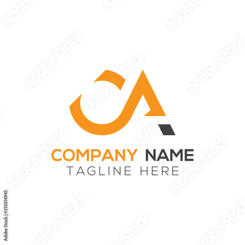 Initial Simple Letter OA or CA Logo Design Vector Template. Abstract Minimal OA or CA Letter Logo Design