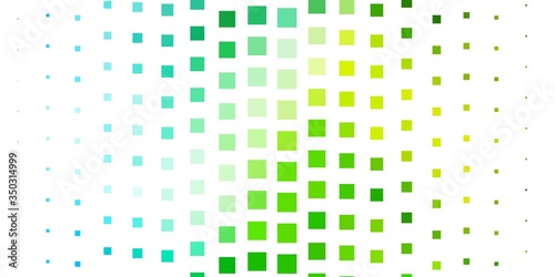 Light Blue, Green vector pattern in square style. Abstract gradient illustration with colorful rectangles. Template for cellphones.