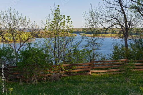 atop bluffs at spring lake park overlooking river