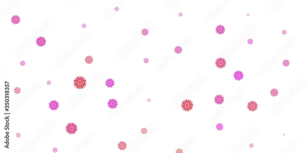 Light pink vector background with christmas snowflakes. Light pink vector background with christmas snowflakes.