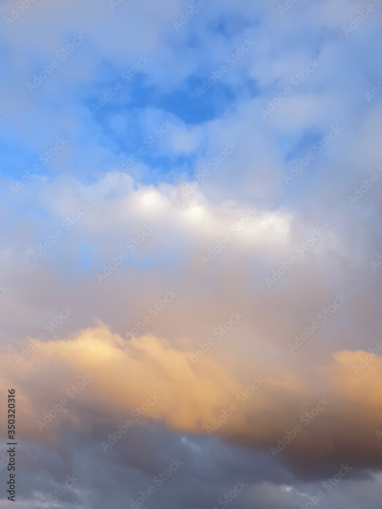 Beautiful clouds float across the sky
