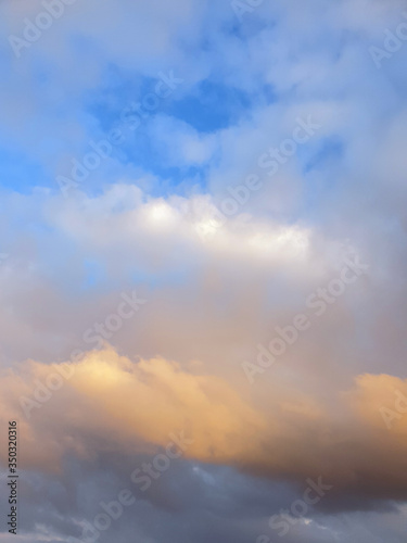 Beautiful clouds float across the sky