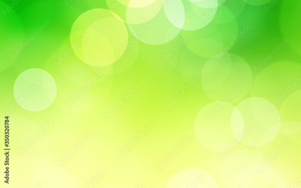 Fototapeta premium Green white and yellow luxury focus blur background. Abstract bokeh soft light gradient for concept ecology with graphic design poster banner and backdrop.