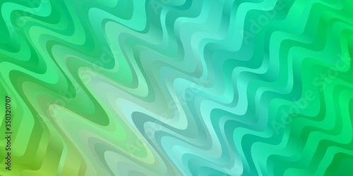 Light Green vector background with bent lines. Colorful illustration, which consists of curves. Best design for your posters, banners.