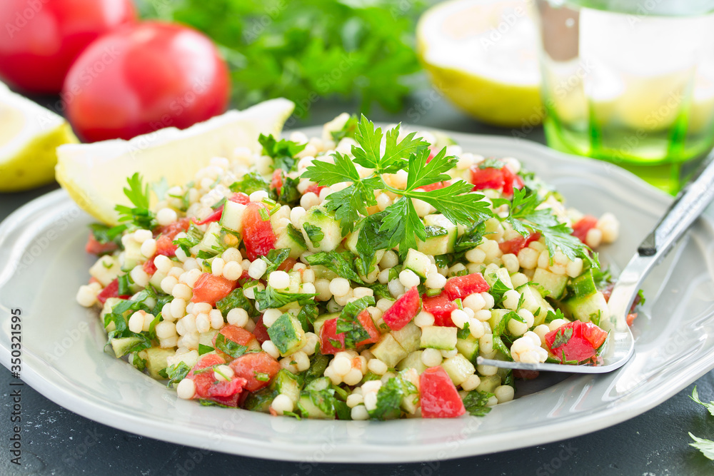 Taboulet salad with bulgur. Eastern cuisine. Taboulet salad with bulgur. Eastern cuisine.