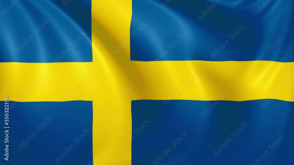 Sweden flag waving in the wind with high quality texture in 4K National Flag of Sweden Swedish Flag Sweden flag waving in the wind with high quality texture in 4K National Flag of Sweden Swedish Flag