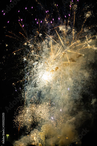 fireworks in the night sky