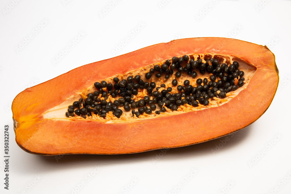 Papaya on white backround Papaya on white backround