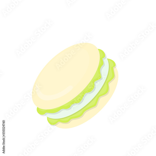 illustration of a cute dessert on a white background