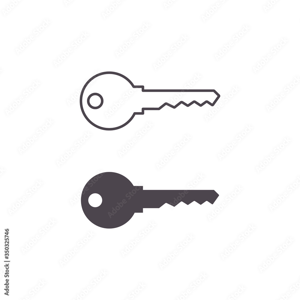 Key icon set, Vector symbol isolated on white background Key icon set, Vector symbol isolated on white background