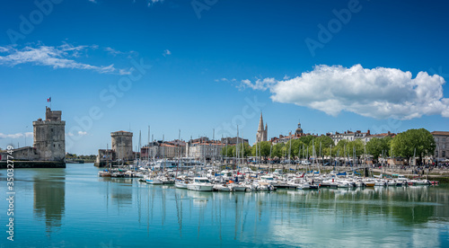 Old harbor of La Rochelle, Nouvelle Aquitaine, France. sunny day © mathilde
