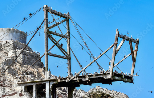 Guano loading ramps in the Ballestas Islands 3