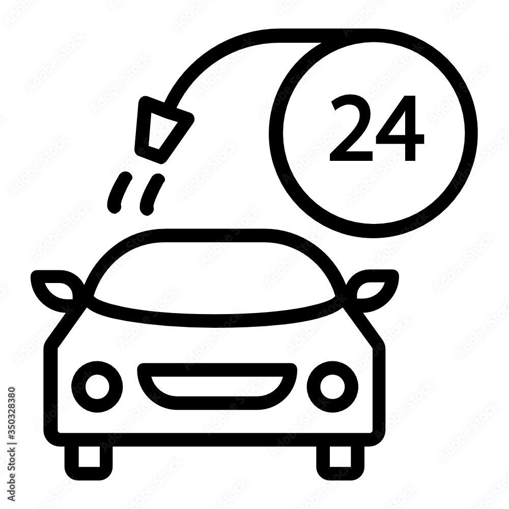 automatic car wash service station 24 hour logo Concept vector Icon Design, Carwash & Detail Center equipment on white background automatic car wash service station 24 hour logo Concept vector Icon Design, Carwash & Detail Center equipment on white background