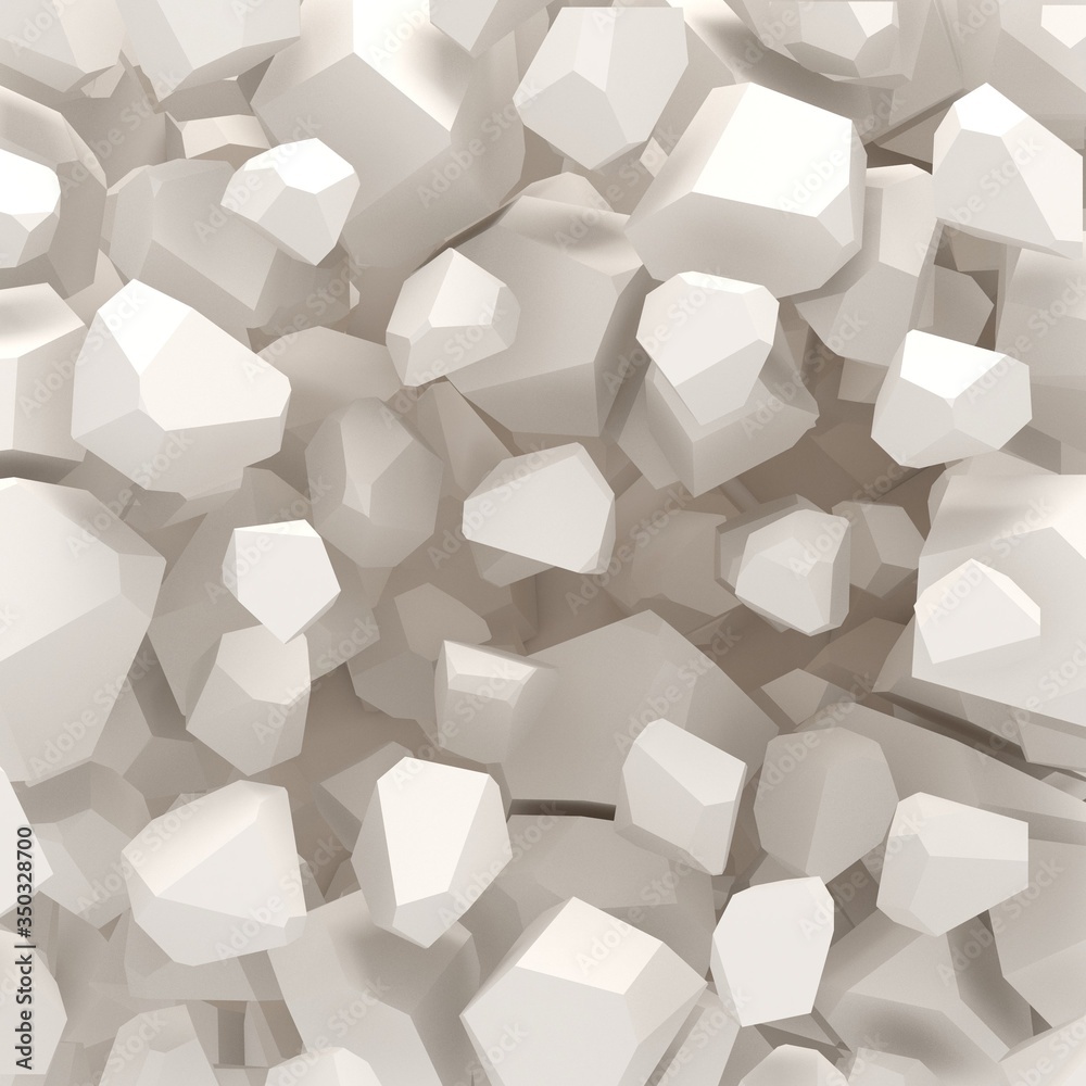 3d illustration of polygonal parametric pattern