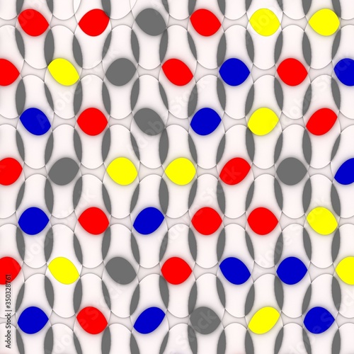 3d illustration of parametric pattern