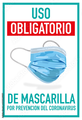 fiche de obligación para usar mascarilla, por el coronavirus