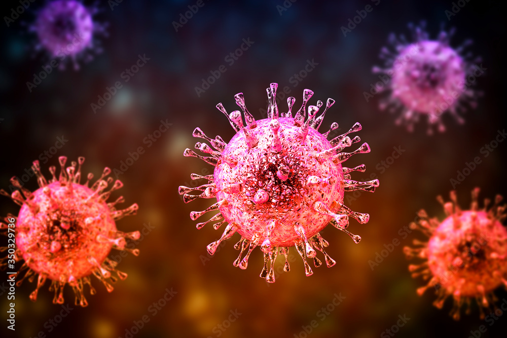 Fototapeta premium Cytomegalovirus CMV, a DNA virus from Herpesviridae family