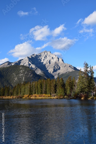 Canadian Rockies - Banff and Jasper national parks. Mountains  rivers and lakes  pristine nature  clear October air.
