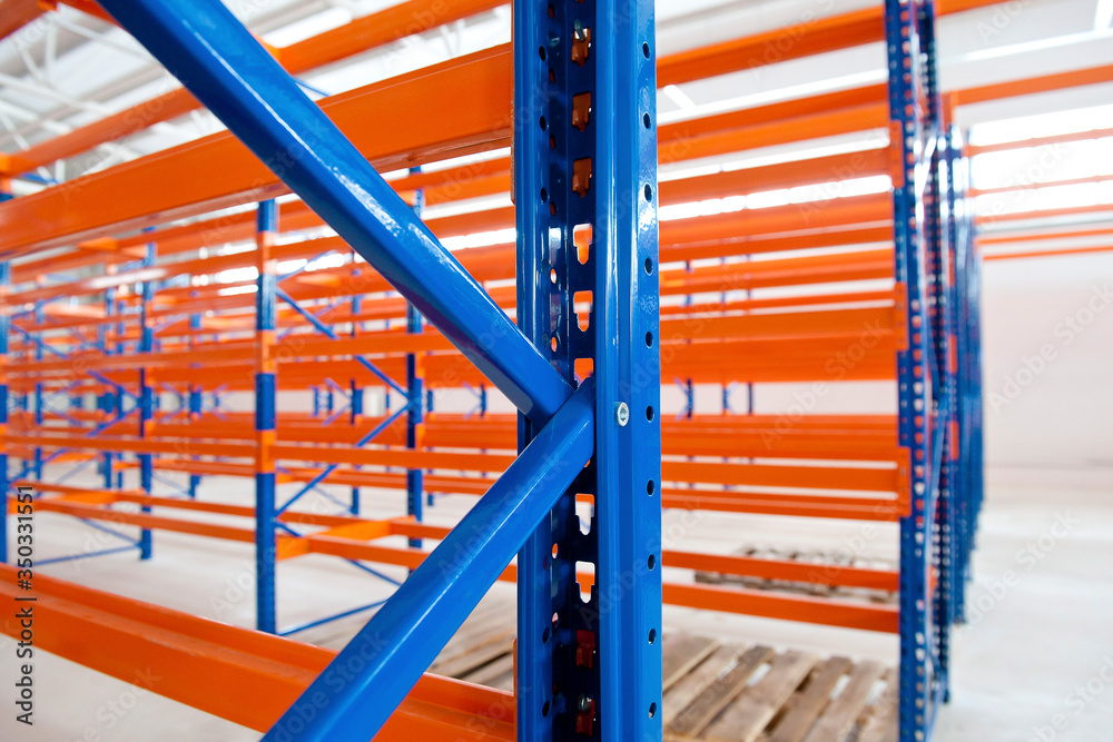Metal shelving Mezzanine. Storage room. Metal shelving Mezzanine. Storage room.