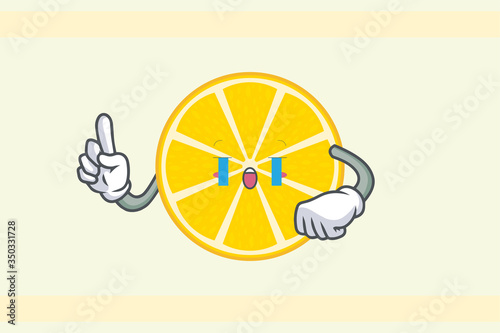 CRYING, SAD, SOB, CRY, Face . Index Finger, Forefinger Gesture. Mascot Illustration Slice Lemon Fruit.