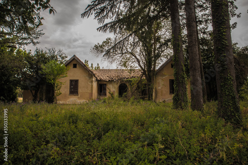 Old abandoned noble building in Southern Italy.