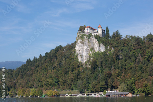 Lake Bled and the castle on a rock on a summer day, Slovenia © Shchipkova Elena