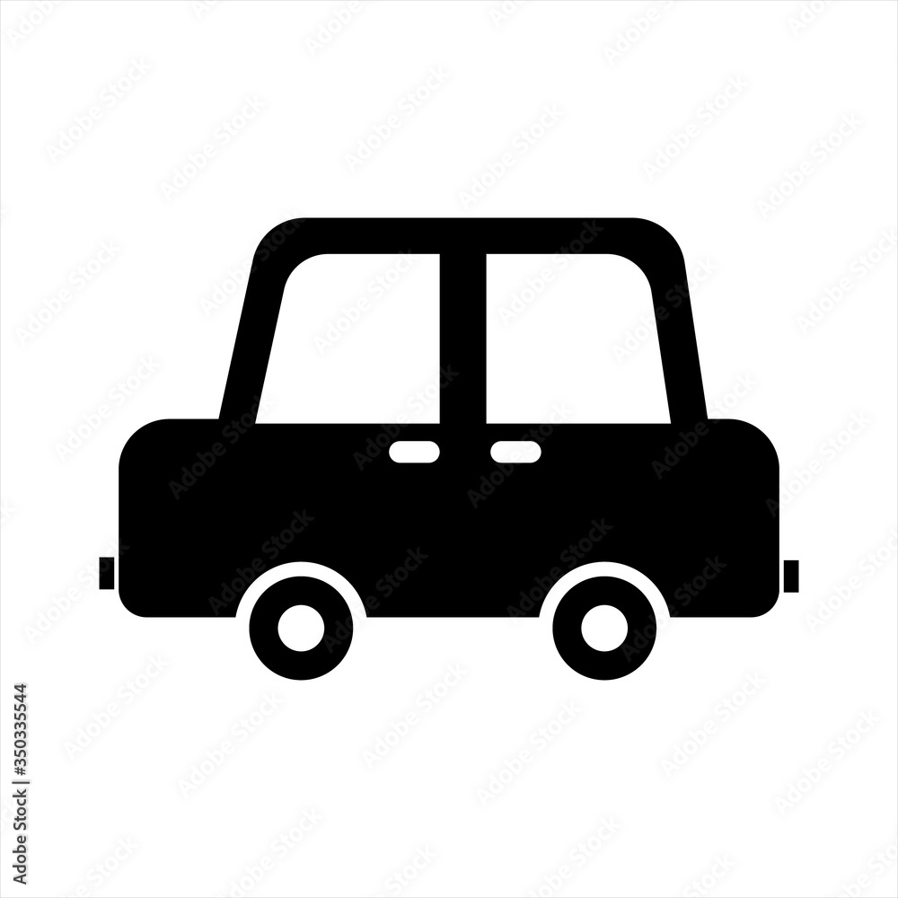Car, isolated simple vector illustration