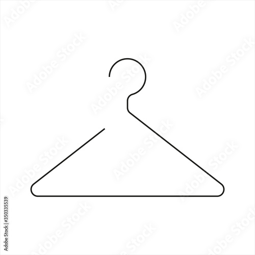 Clothes hanger icon, isolated simple vector illustration