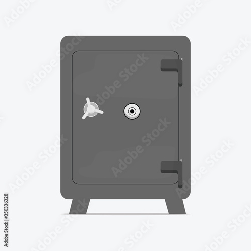 Bank safe isolated on the white background.