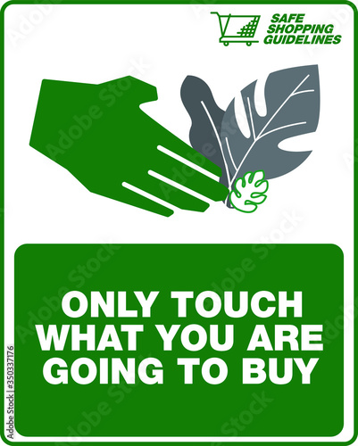 Vector illustration poster of safe shopping guidelines for shop owner during pandemic Covid 19