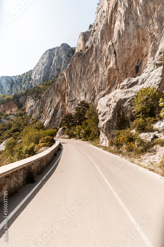 Road to the great mountain without any people. mountains © Vera