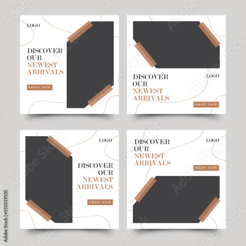 Set of Ramadan sale banner template. Suitable for social media posts, promotion kit, product publication tools, Instagram and web internet ads, Facebook banner.