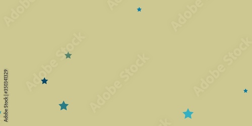 Dark Blue, Yellow vector layout with bright stars. Colorful illustration in abstract style with gradient stars. Best design for your ad, poster, banner. © Guskova