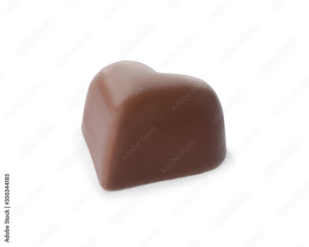 Heart shaped chocolate candy isolated on white Heart shaped chocolate candy isolated on white