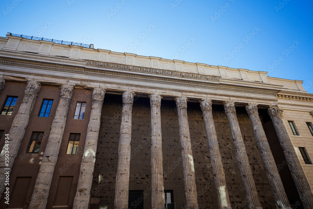 Colonnade and portico of the Temple of Hadrian. Colonnade and portico of the Temple of Hadrian.