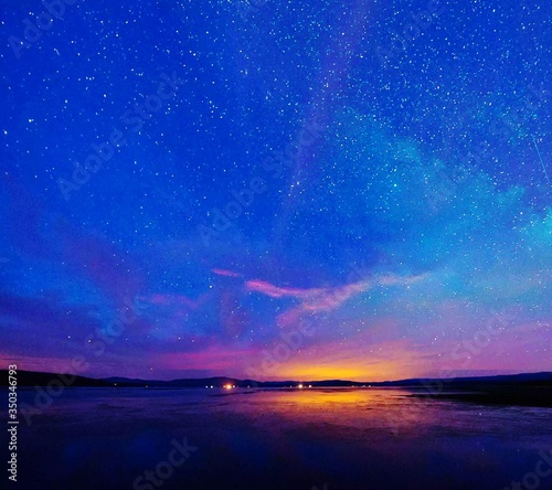 Scenic View Of Sea Against Star Field At Night © david fernando martínez sarria/EyeEm
