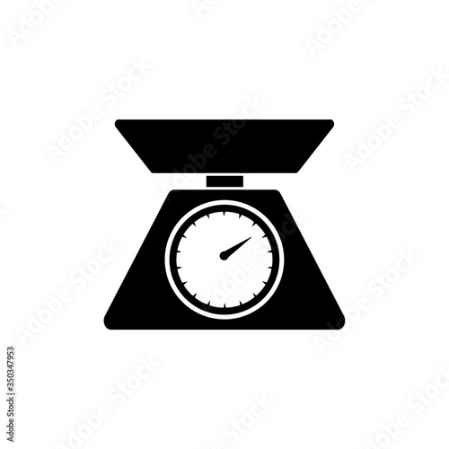 Scales icon.Weighing machine, logo isolated on white background