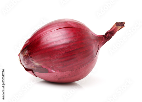Red onion isolated on white background 