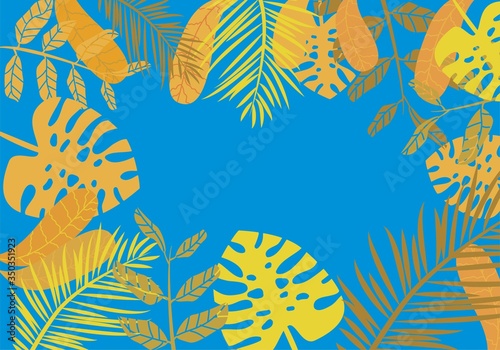 Time of summer vacation. Vector illustration of summer background.