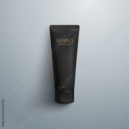 Men cosmetic package design vector template.