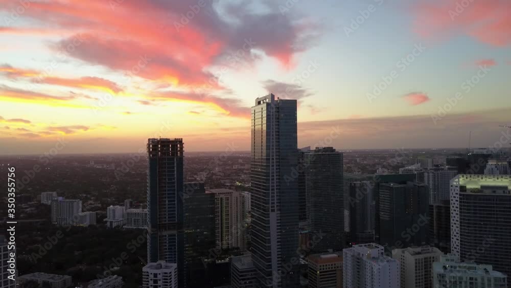 Downtown Skyline of Miami Florida Aerial View Downtown Skyline of Miami Florida Aerial View