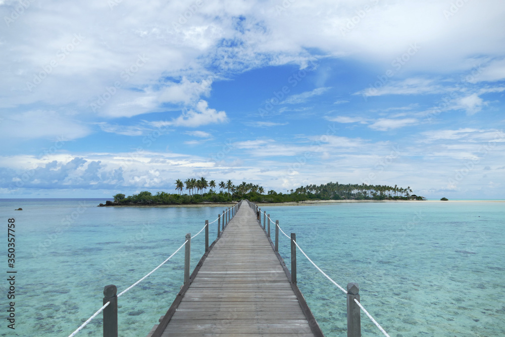 Fototapeta premium Most w raju na wyspę Palm Island - Maratua-Island Indonesia