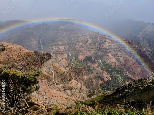 Rainbow over Waimea Canyon