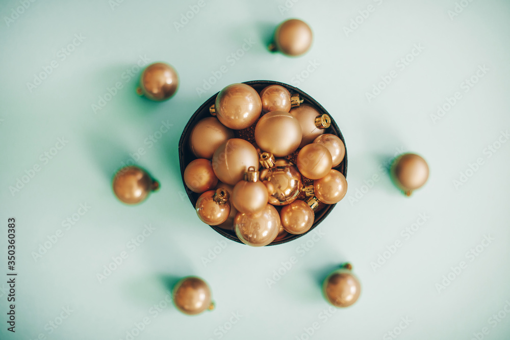 Golden Christmas balls. Christmas balls. Holidays. Golden Christmas balls. Christmas balls. Holidays.