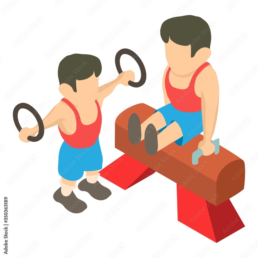 Athlete icon. Isometric illustration of athlete vector icon for web Athlete icon. Isometric illustration of athlete vector icon for web