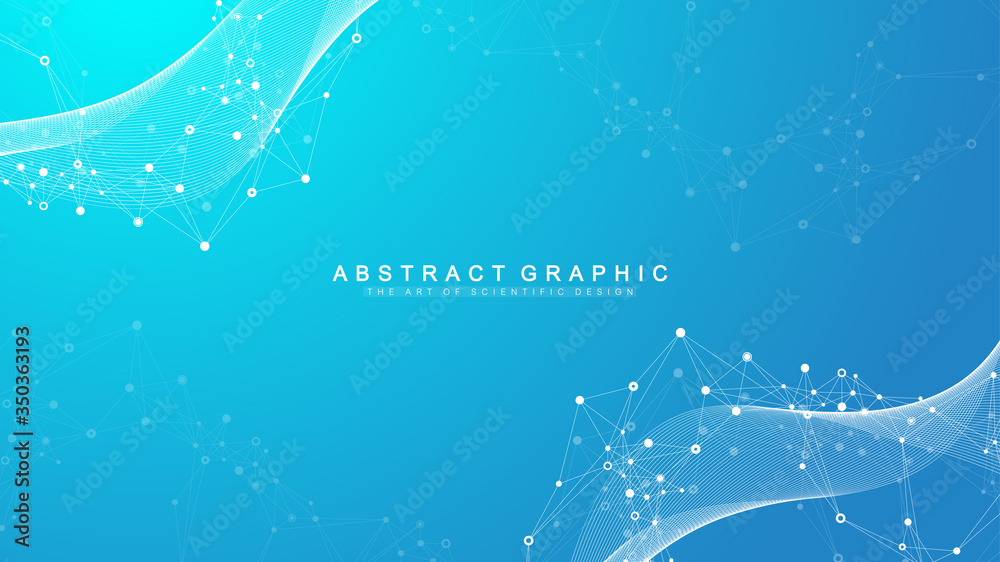 Abstract dynamic motion lines and dots background with colorful ...