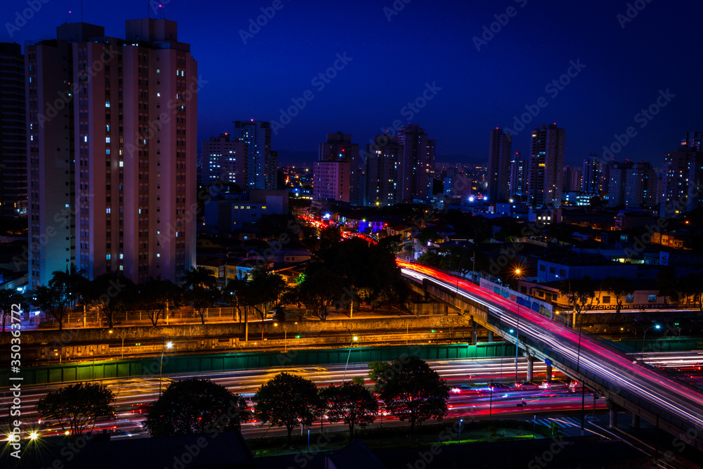 Night Sky of the Tatuapé Neighborhood in São Paulo Brazil