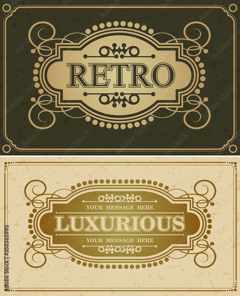 Retro Luxurious design border, Retro сalligraphic template vector Luxurious border, Decorations  elegant royal lines, Vector illustration