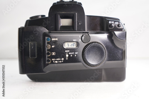Vintage SLR camera isolated